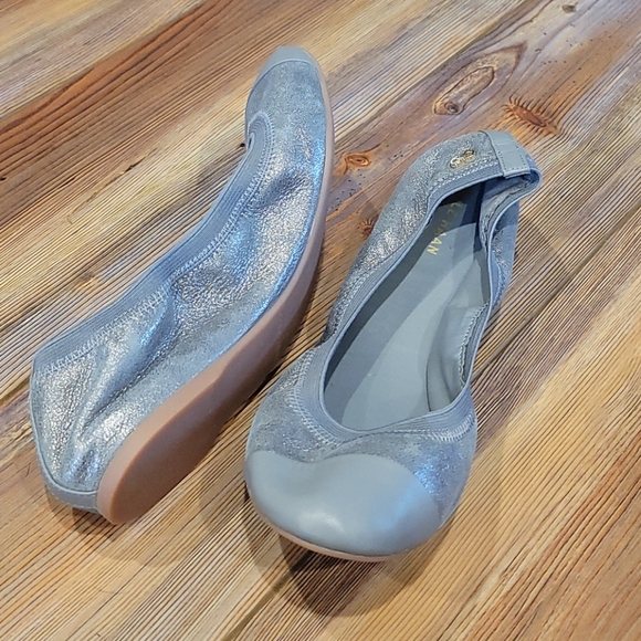 Cole Haan Shoes - Cole Haan Silver Gray Metallic Ballet Flats